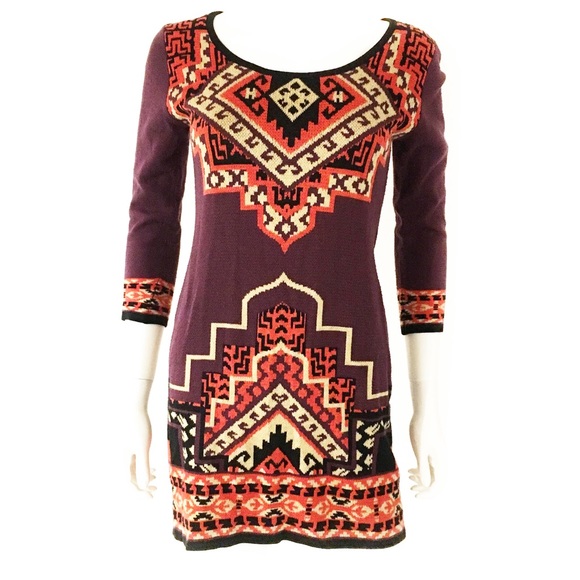 boho sweater dress